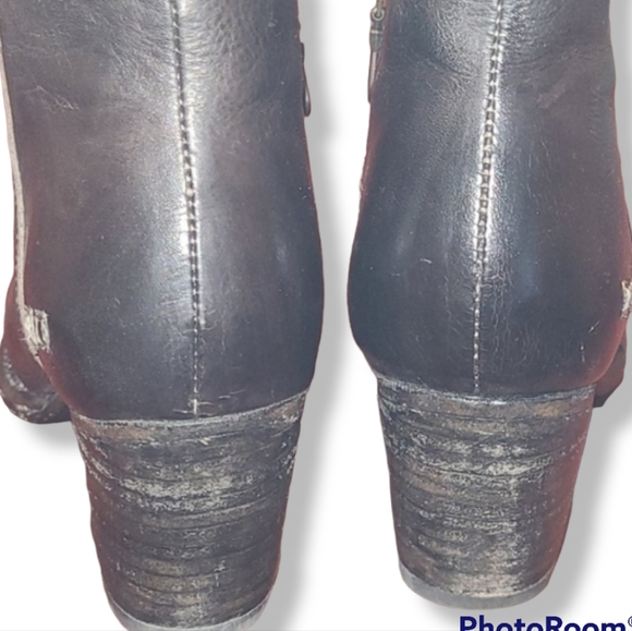 Bed Stu Grau Taupe Stacked Heel Yell Booties - Picture 5 of 11